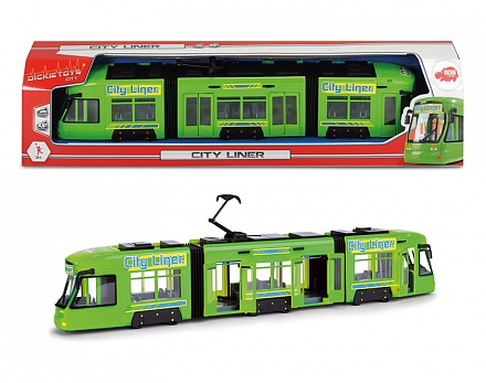 Городской трамвай, 46 см., зеленый 